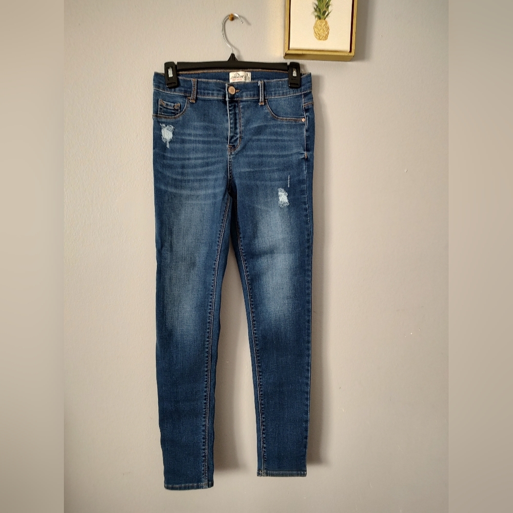 Jeans girls Jordache Blue Size 18 Zipper Super Skinny Blue 2 Pockets